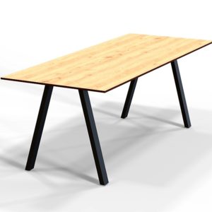 Delta table base with compact laminate table top.
