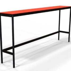 hangar table base with compact laminate table top.