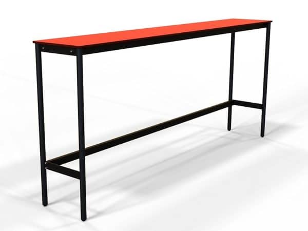 hangar table base with compact laminate table top.