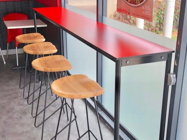 Skinny bar counter tables are sturdy and safe.