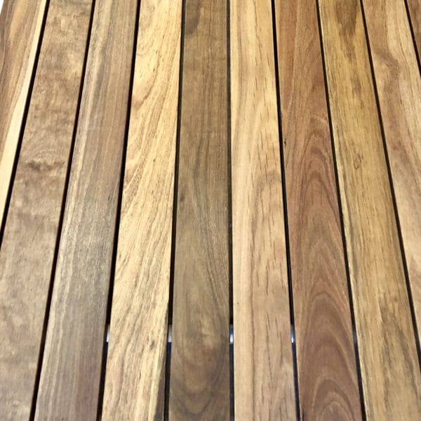 Spotted gum table tops for outdoor restaurant use