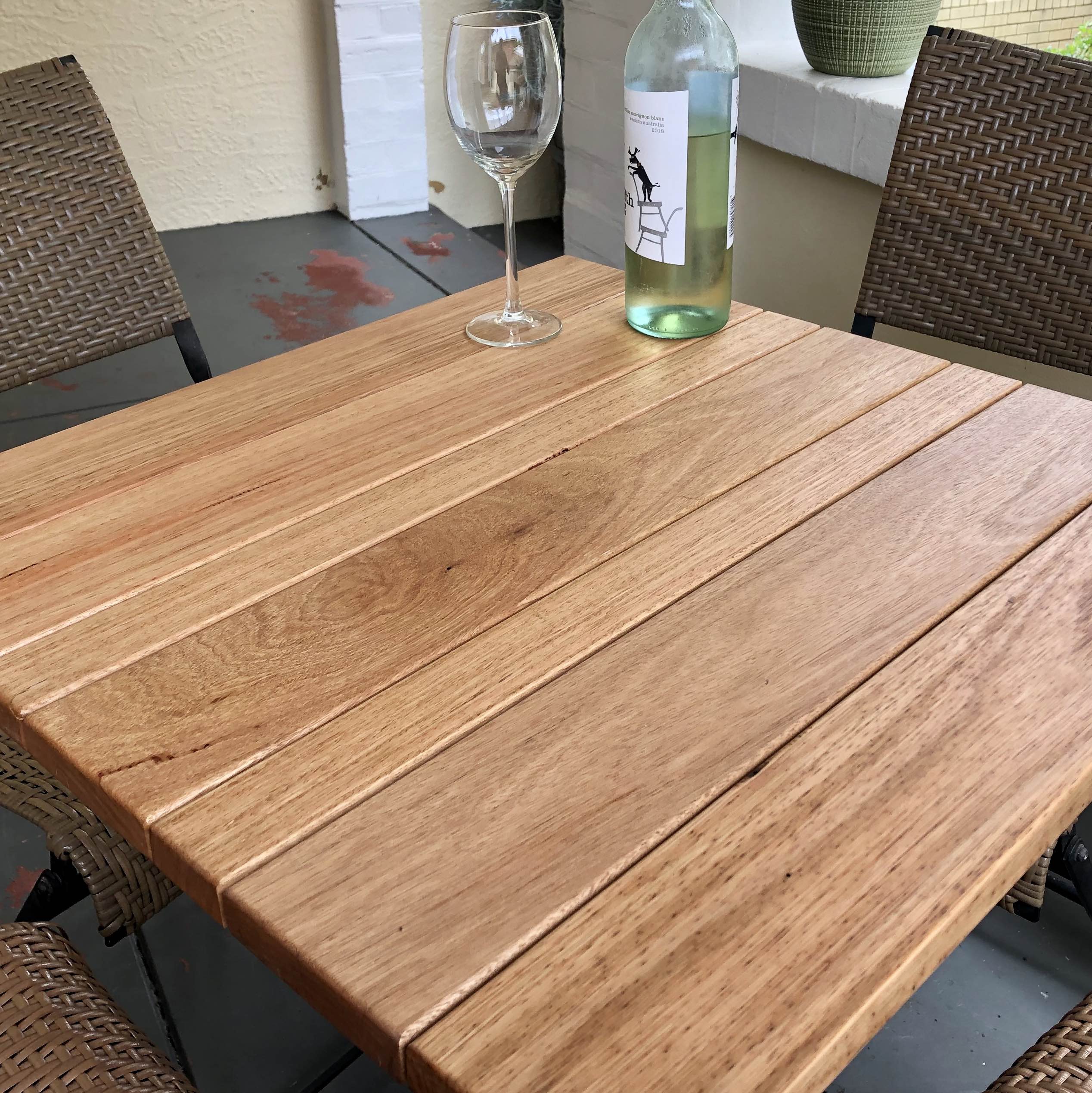 Hardwood Outdoor Table Top 22mm Thick, Second Hand Round Table Tops