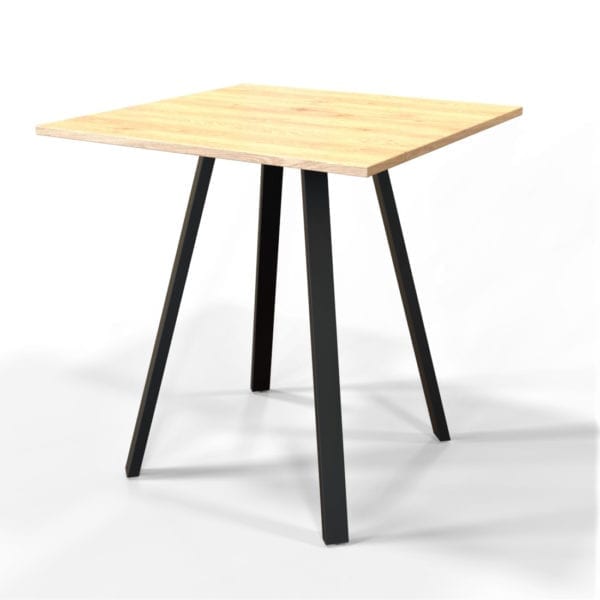 Hawk 80cm bar table base with wooden table top.