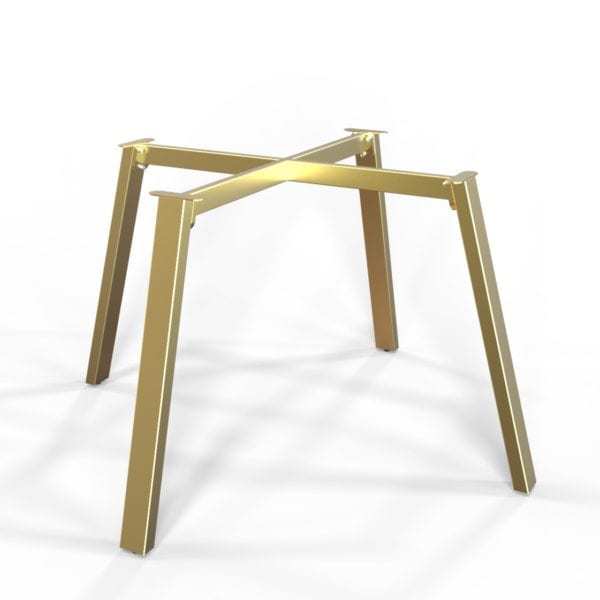 Hawk dining height table base in brass colour