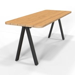 Delta Dining table with 140x70cm hardwood table top.