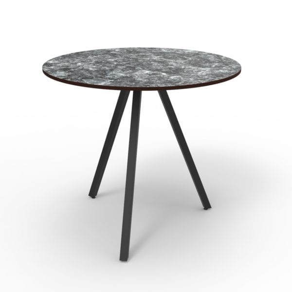 Kitty round cafe tables 80cm with compact laminate table top.