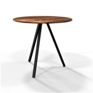 Kitty 80cm round table base with jarrah top.