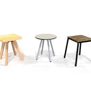 Low commercial cafe stools for cafes, restaurants or bars