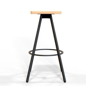 Ornit bar stool with steel frame.