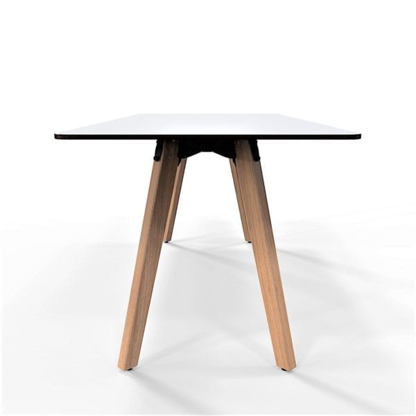 Side view of the sprit dining table bases.