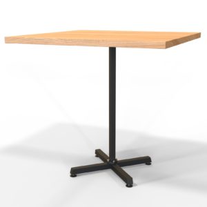 Bristol table base in black with Hardwood Table tops