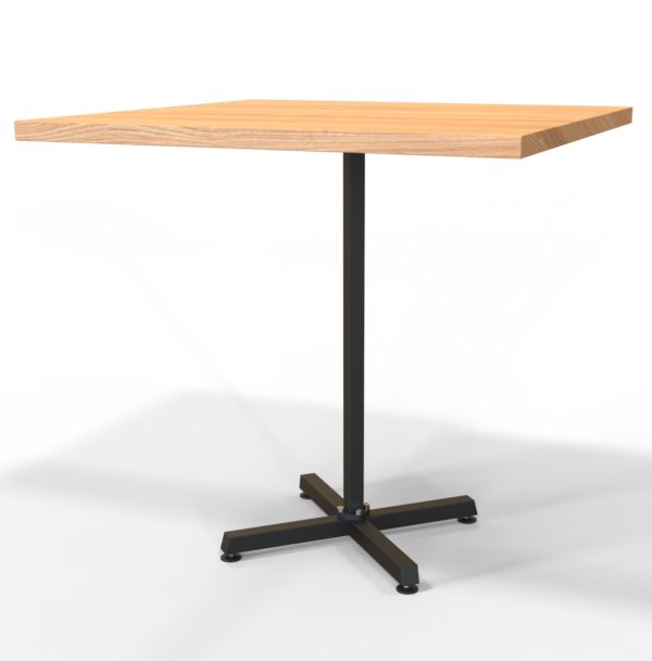 Bristol table base in black with Hardwood Table tops