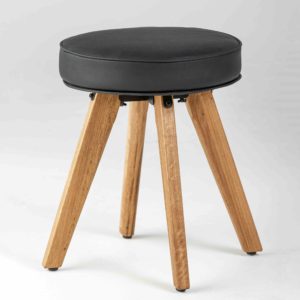 Spirit Upholstered Stool in black