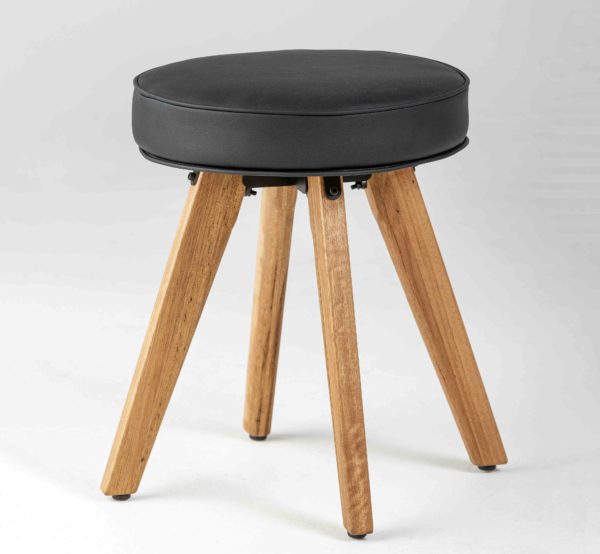 Spirit Upholstered Stool in black