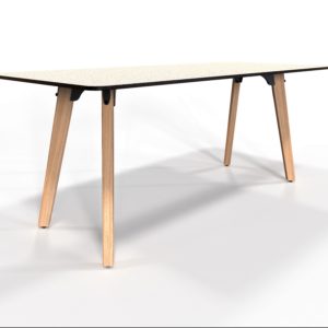Spirit wooden legged commercial dining table.