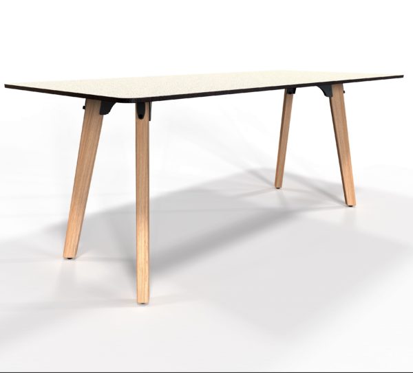 Spirit wooden legged commercial dining table.