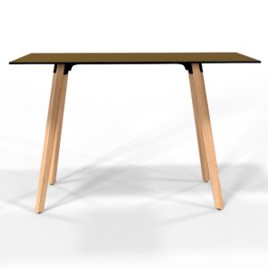 Spirit Rectangular Bar Table, with black compact Laminate table top