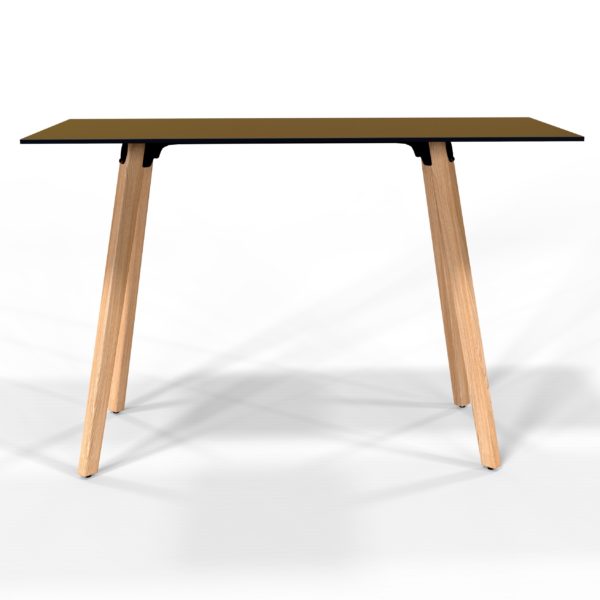 Spirit Rectangular Bar Table, with black compact Laminate table top