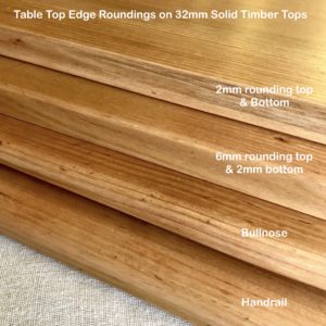 Hardwood Table Top Edge Finishes