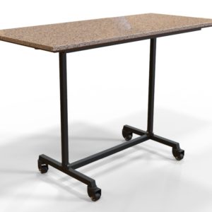 Bristol table on Caster wheels