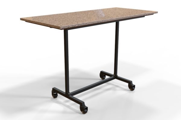 Bristol table on Caster wheels