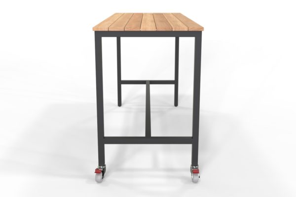 Mirag ebar table with caster wheels