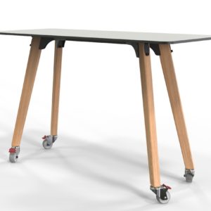 Spirt bar table with caster wheels