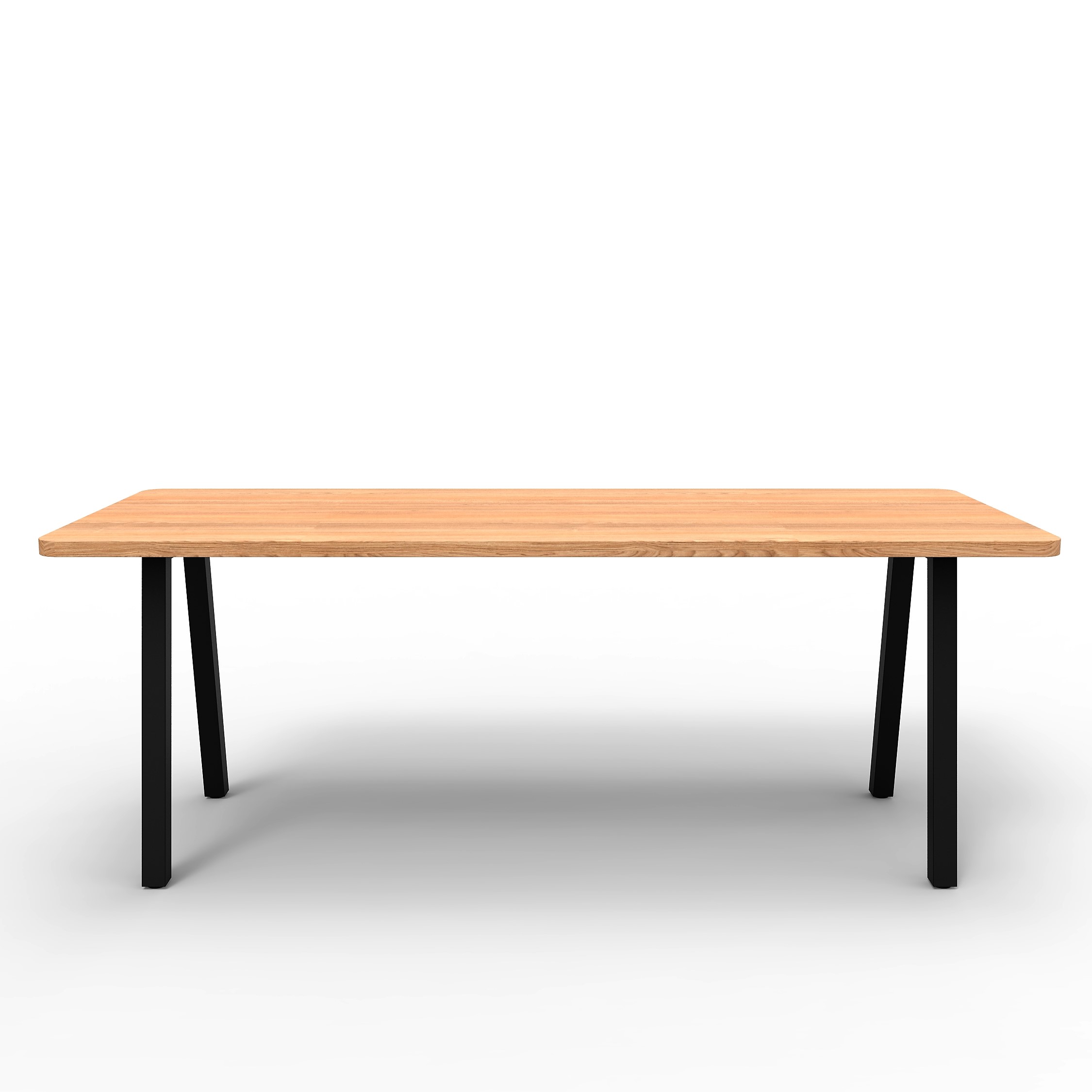 Hudson dining table base with solid wooden table top.