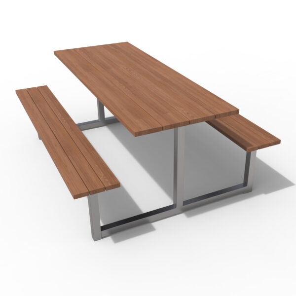 Wright Picnic bench with Spotted Gum timber.